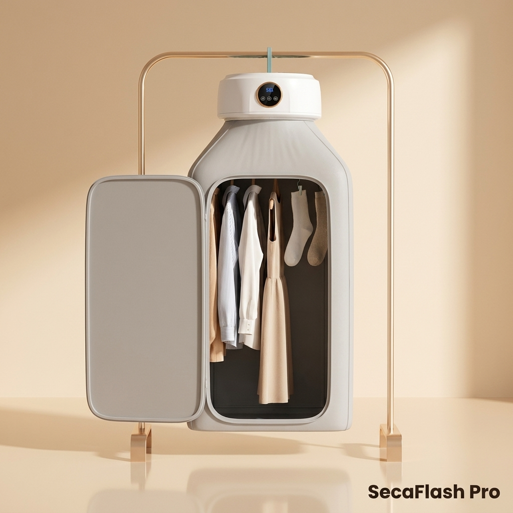 SecaFlash Pro — Secadora Portátil con Luz UV, Seca tu Ropa en Minutos