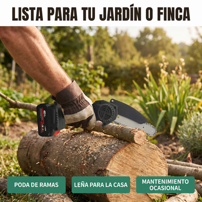 Motosierra Eléctrica a Batería — Sin Aceite, Sin Gasolina